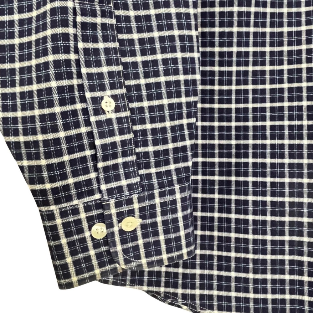 Brooks Brothers The Original Polo Shirt XL Blue Check Non-Iron Supima Cotton - Picture 7 of 10